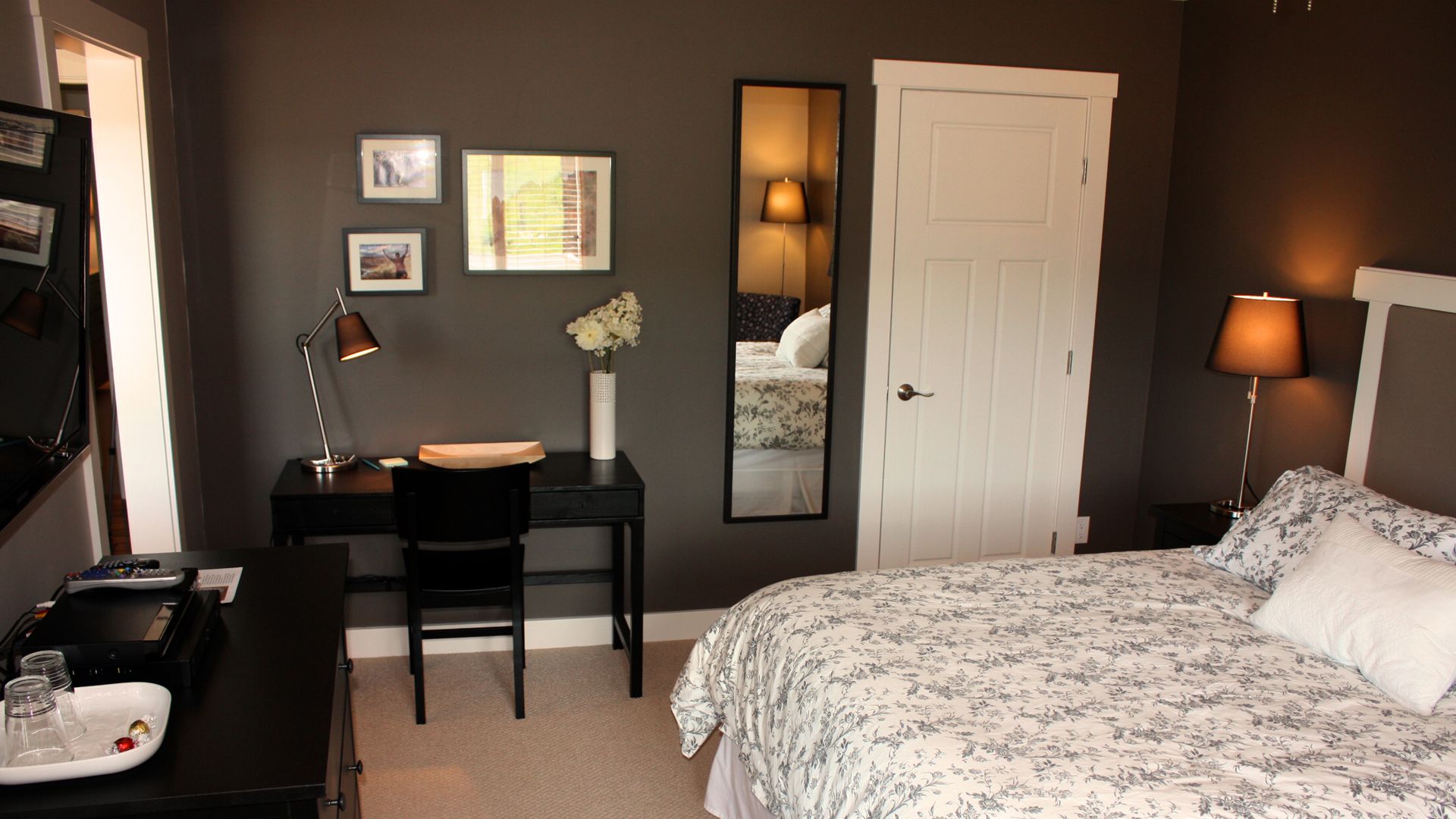 The Dukes — deluxe guest room with a view across the grounds