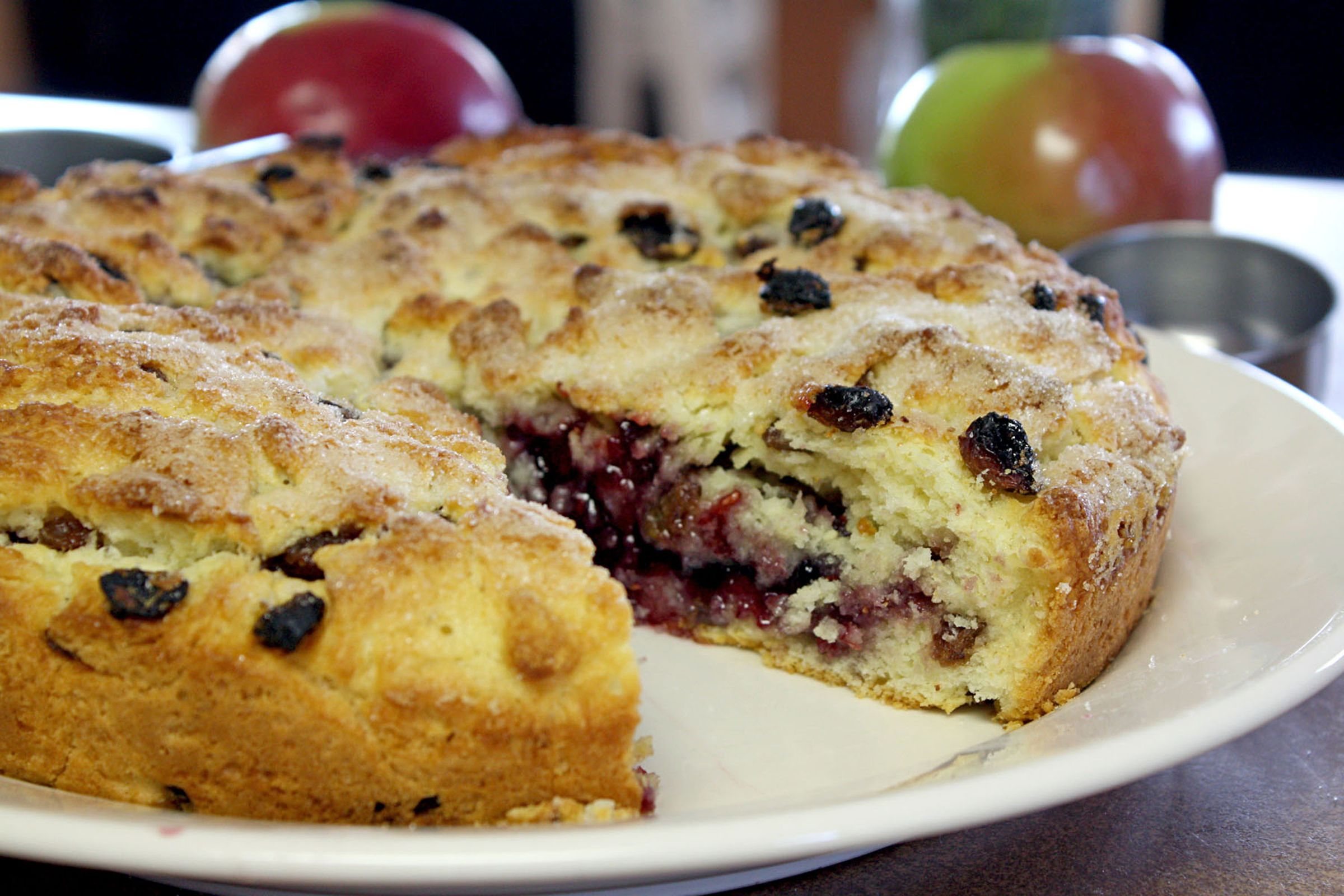 A warm berry scone, just out of the oven